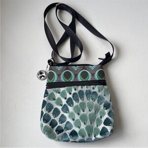 Stylish Green Patterned Crossbody Bag